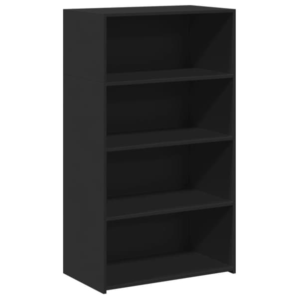 vidaXL reol 70x41x124 cm konstrueret træ sort
