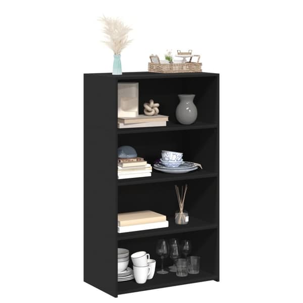 vidaXL reol 70x41x124 cm konstrueret træ sort