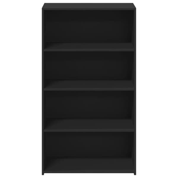 vidaXL reol 70x41x124 cm konstrueret træ sort