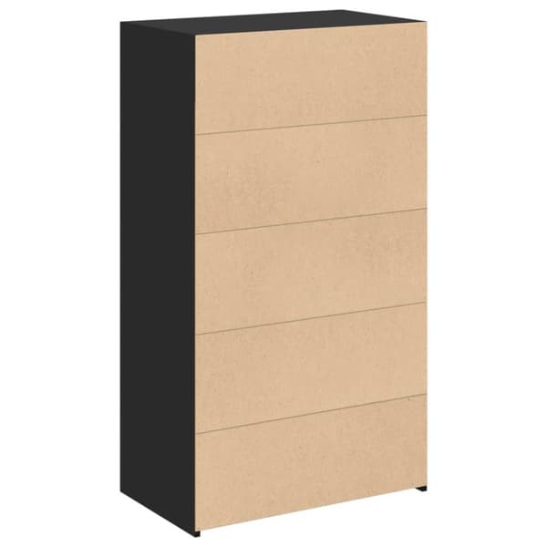 vidaXL reol 70x41x124 cm konstrueret træ sort