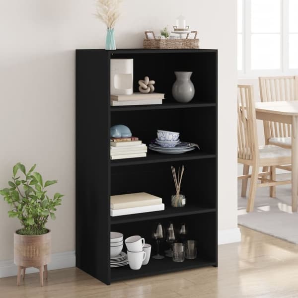 vidaXL reol 70x41x124 cm konstrueret træ sort