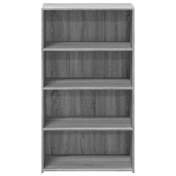 vidaXL reol 70x41x124 cm konstrueret træ grå sonoma-eg
