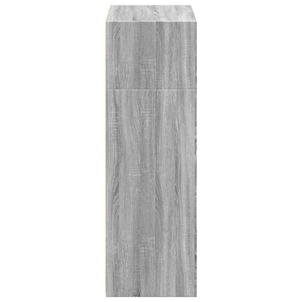 vidaXL reol 70x41x124 cm konstrueret træ grå sonoma-eg
