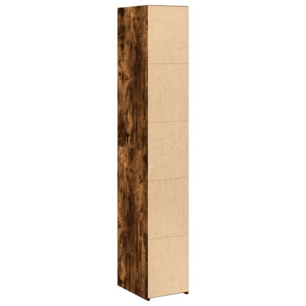 vidaXL reol 30x41x185 cm konstrueret træ røget egetræsfarve