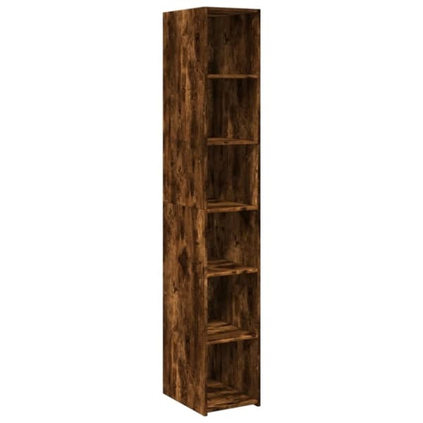 vidaXL reol 30x41x185 cm konstrueret træ røget egetræsfarve