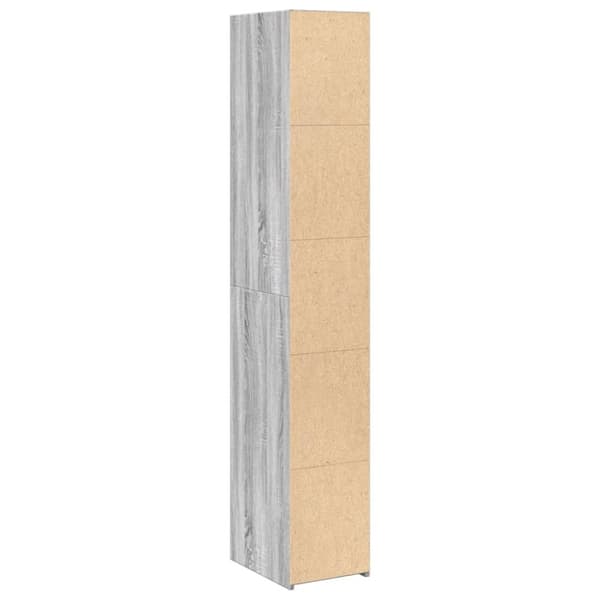vidaXL reol 30x41x185 cm konstrueret træ grå sonoma-eg
