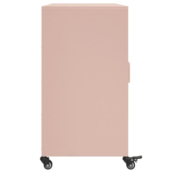 vidaXL Skänk rosa 100,5x39x72 cm stål