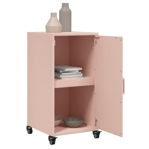 vidaXL Skjenk rosa 36x39x72 cm stål
