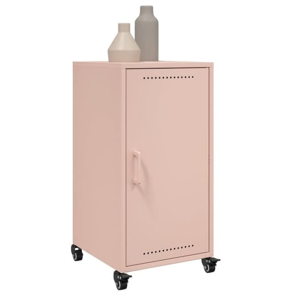 vidaXL Skjenk rosa 36x39x72 cm stål
