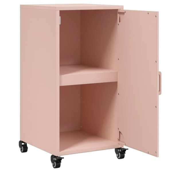 vidaXL Skjenk rosa 36x39x72 cm stål