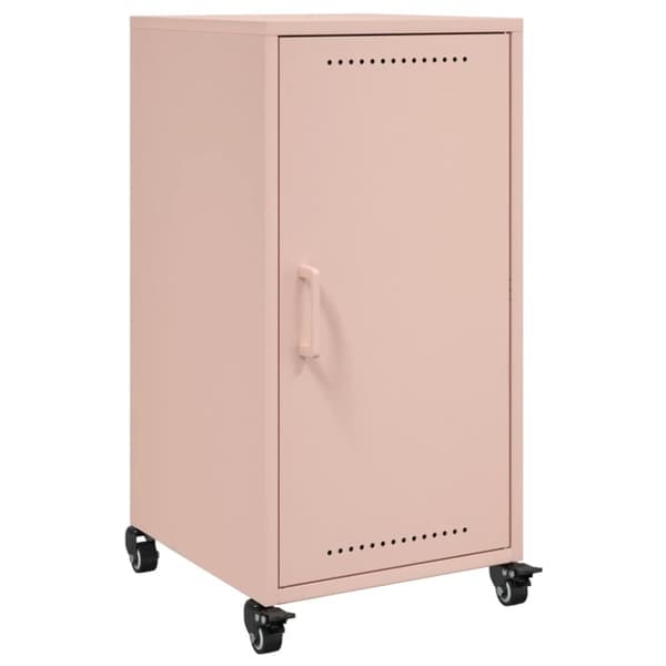 vidaXL Skjenk rosa 36x39x72 cm stål