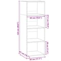 Miniatyrbillede 10 af 11: vidaXL reol 45x41x124 cm konstrueret træ hvid