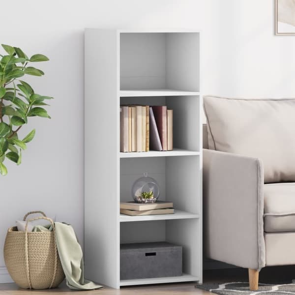 vidaXL reol 45x41x124 cm konstrueret træ hvid