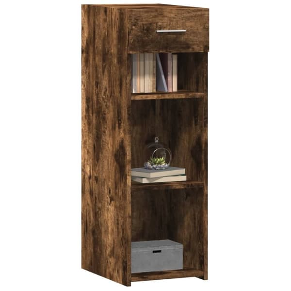 vidaXL reol 30x42,5x93 cm konstrueret træ røget egetræsfarve