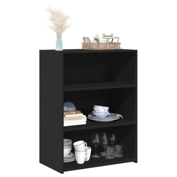 vidaXL Skjenk svart 70x41x93 cm konstruert tre