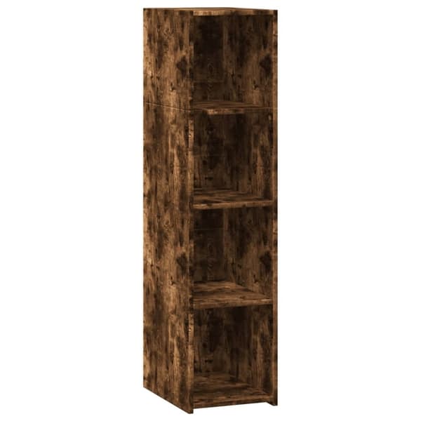 vidaXL Hylle røkt eik 30x41x124 cm konstruert tre