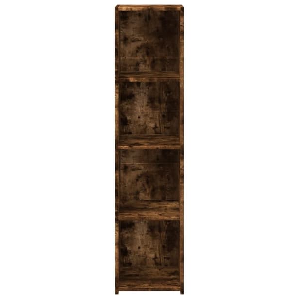 vidaXL Hylle røkt eik 30x41x124 cm konstruert tre