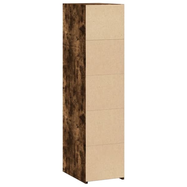 vidaXL Hylle røkt eik 30x41x124 cm konstruert tre