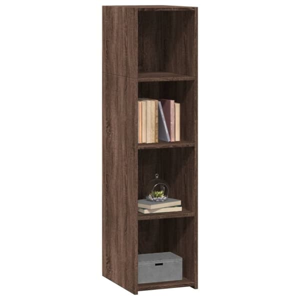 vidaXL Hylle brun eik 30x41x124 cm konstruert tre