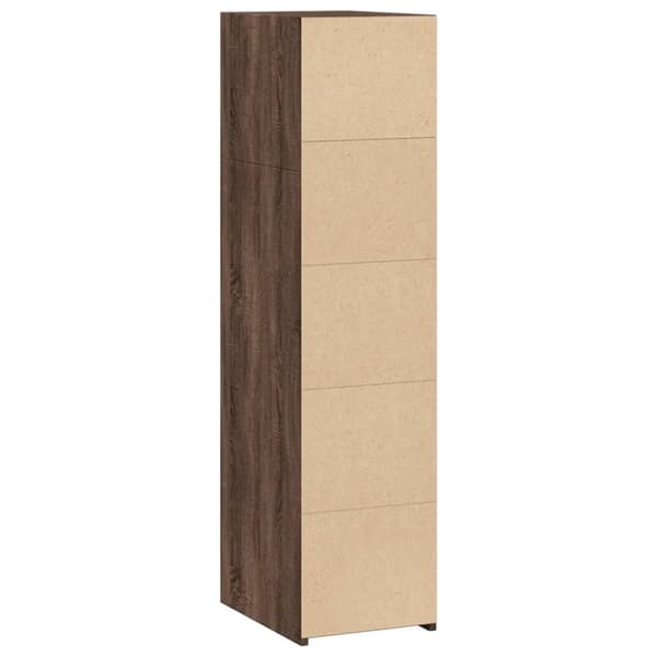 vidaXL Hylle brun eik 30x41x124 cm konstruert tre