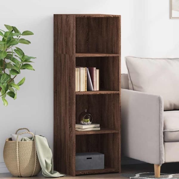 vidaXL reol 40x41x124 cm konstrueret træ brun egetræsfarve