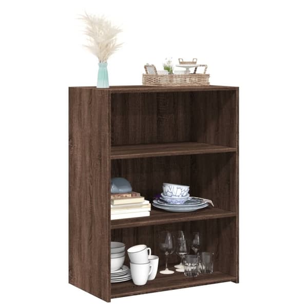 vidaXL reol 70x41x93 cm konstrueret træ brun sonoma-eg