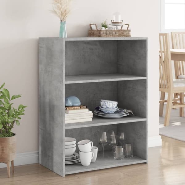 vidaXL reol 70x41x93 cm konstrueret træ betongrå