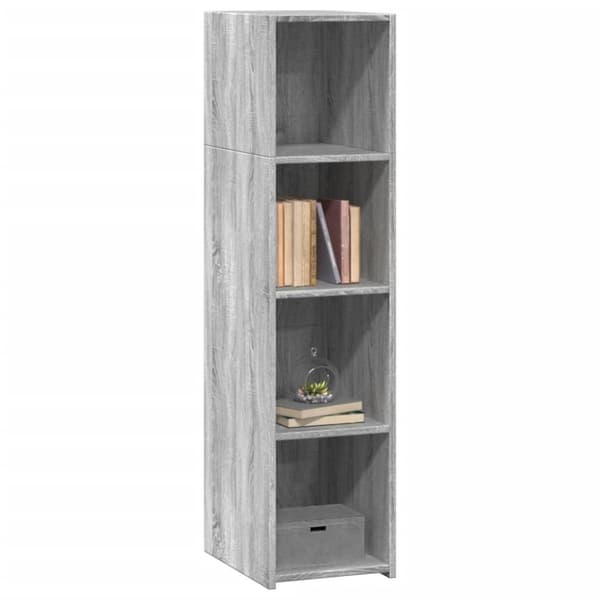 vidaXL reol 30x41x124 konstrueret træ grå sonoma-eg