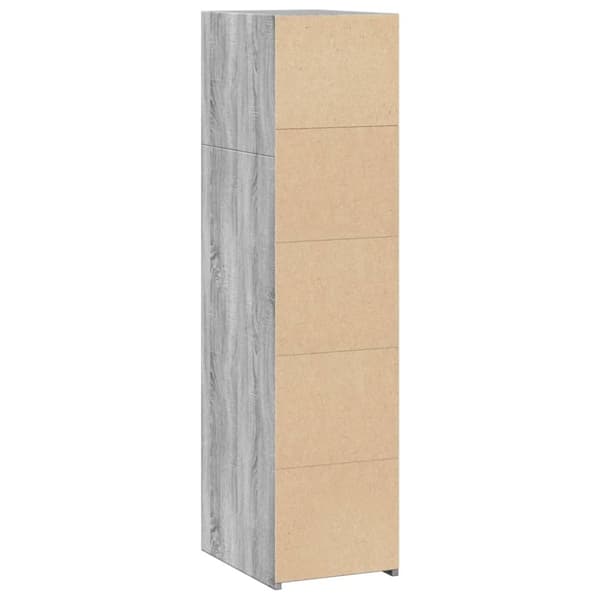 vidaXL reol 30x41x124 konstrueret træ grå sonoma-eg