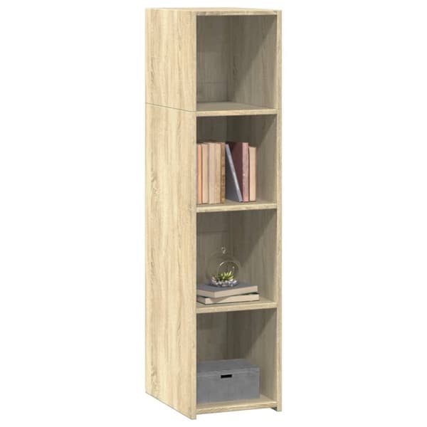 vidaXL reol 30x41x124 konstrueret træ sonoma-eg