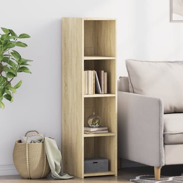 vidaXL reol 30x41x124 konstrueret træ sonoma-eg