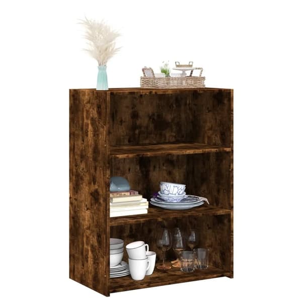 vidaXL reol 70x41x93 cm konstrueret træ røget egetræsfarve