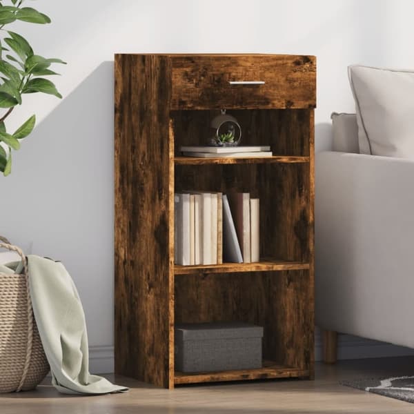 vidaXL skab 45x42,5x93 cm konstrueret træ røget egetræsfarve