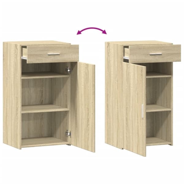 vidaXL skab 50x42,5x93 cm konstrueret træ sonoma-eg