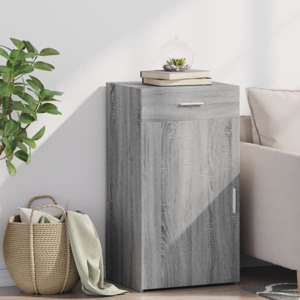 vidaXL Skjenk grå sonoma 50x42,5x93 cm konstruert tre