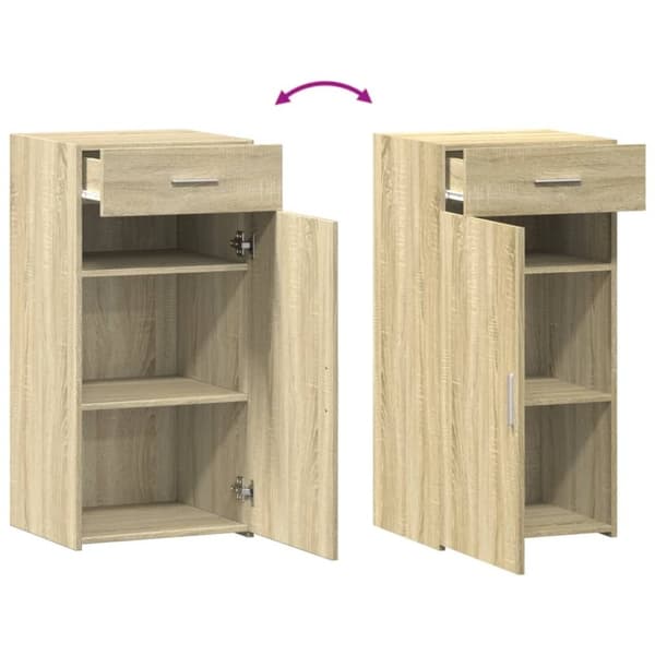vidaXL Skjenk sonoma eik 45x42,5x93 cm konstruert tre