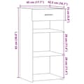 Miniatyrbilde 11 av 11: vidaXL Skjenk betonggrå 45x42,5x93 cm konstruert tre