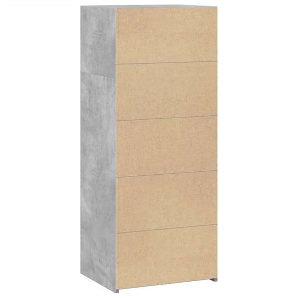 vidaXL reol 50x41x124 cm konstrueret træ betongrå