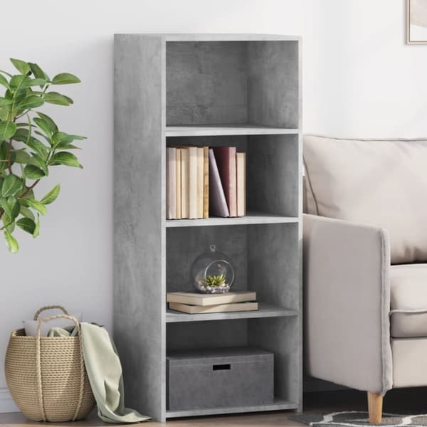 vidaXL reol 50x41x124 cm konstrueret træ betongrå