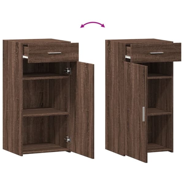 vidaXL Senkki ruskea tammi 45x42,5x93 cm tekninen puu