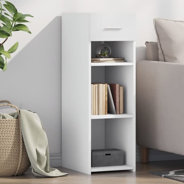 vidaXL reol 30x42,5x93 cm konstrueret træ hvid