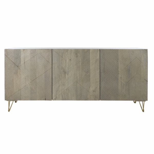 Skänk DKD Home Decor Metall Mangoträ (160 x 45 x 75 cm)