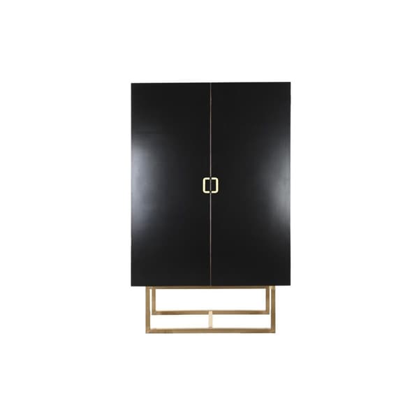 Skåp DKD Home Decor 110 x 50 x 180 cm Svart Metall Poppel