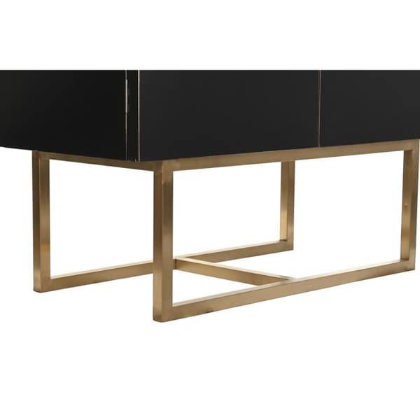 Skåp DKD Home Decor 110 x 50 x 180 cm Svart Metall Poppel