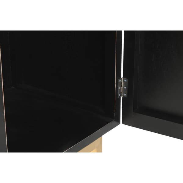 Skåp DKD Home Decor 110 x 50 x 180 cm Svart Metall Poppel