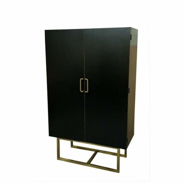 Skåp DKD Home Decor 110 x 50 x 180 cm Svart Metall Poppel