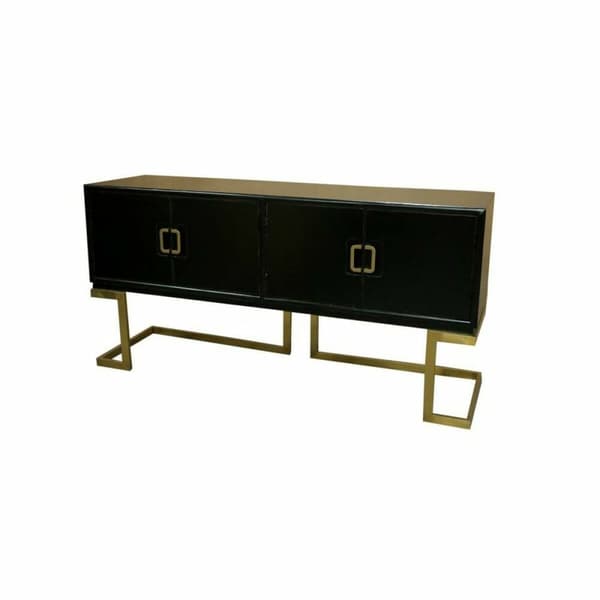 Skänk DKD Home Decor Svart Metall Poppel (180 x 50 x 90 cm)