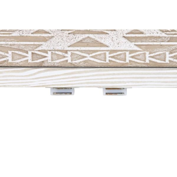 Skåp DKD Home Decor Vit Naturell Glas Gran 86 x 40 x 180 cm 80 x 42 x 180 cm