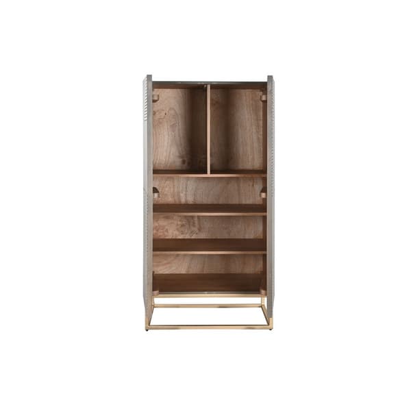 Skåp DKD Home Decor 70 x 38 x 140 cm Gyllene Trä Mörkgrå