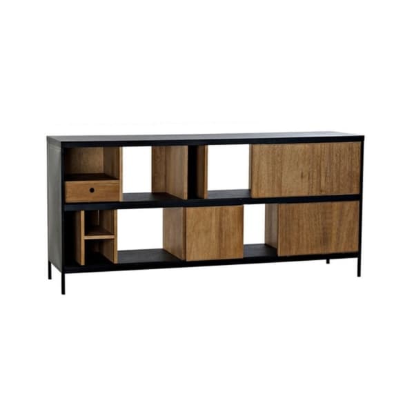 Skænk DKD Home Decor Alvin Sort Natur Jern Fresno 160 x 40 x 75 cm